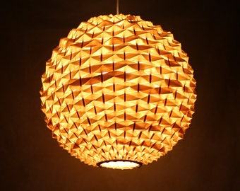 Sphere Bamboo Sheets Pendant Lights-Bamboo Lighting-Decor Lighting-Holiday Lighting-Night Lamp-Bamboo Lighting Fixture-Bamboo Lamp- 110-240V