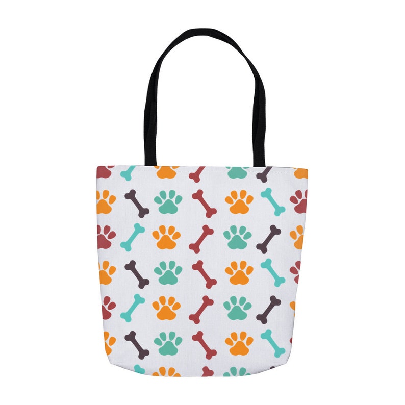 Dog Tote Bones And Paws Pattern Dog Tote Bag Gift For Dog Owners Dog Tote Carrier Dog Lover Gift