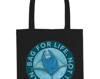 Bag For Life, Not The Ocean Recycled Tote Bag | Eco-friendly Gifts |  Plastic Pollution