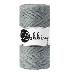 Bobbiny Steel Corda di Macrame 3mm 100m - single attorcigliata corda di cottone