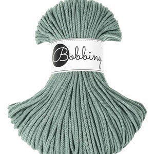 Bobbiny Laurel Cotton Cord 3 mm, 108 yards (100 mètres) - Cordon en coton tressé, cordon en coton recyclé certifié