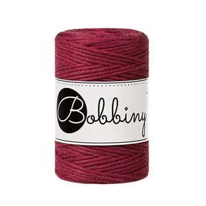 Bobbiny Wine Red Baby Corda di Macrame 1.5mm 100m - sigle attorcigliata corda di macrame