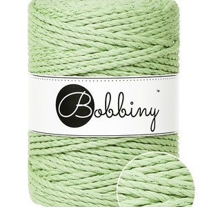 Bobbiny Golden Natural  corda di macrame 100m 5mm 3ply - attorcigliata corda di macrame