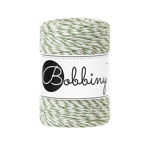 Bobbiny Magic Green corda di macrame 100m 1,5mm 3ply - attorcigliata corda di macrame