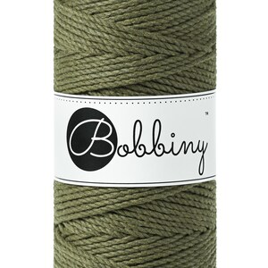 Bobbiny Avocado  corda di macrame 100m 3mm 3ply - attorcigliata corda di macrame