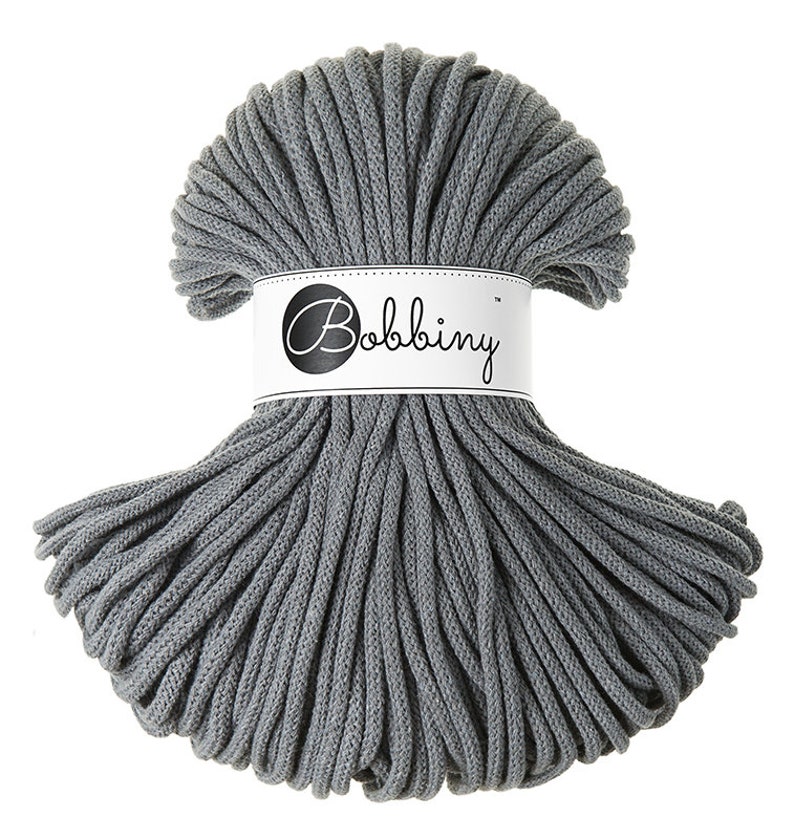 Bobbiny cotton rope 100 meters macrame cord chunky yarn 5mm Steel Cotton Cord 108 yards