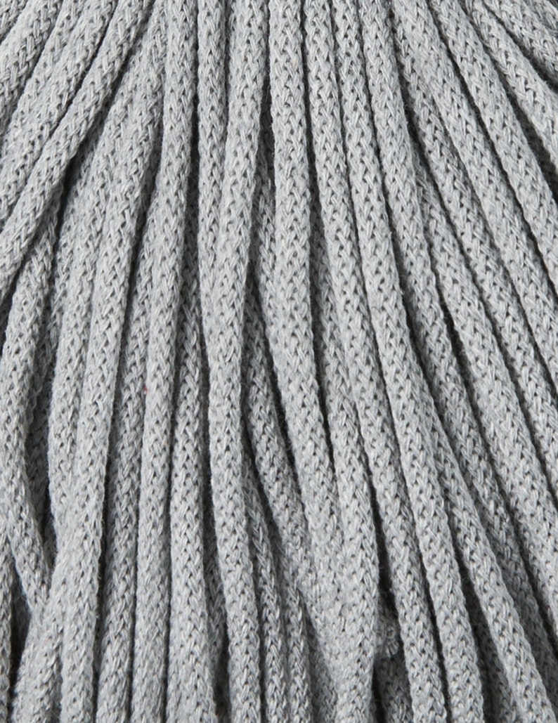 cotton rope Bobbiny 100 meters 5mm Silver Cotton Cord 108 yards chunky yarn macrame cord