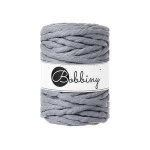 Bobbiny Steel Premium Corda di Macrame 9mm 30m - single attorcigliata corda di cottone