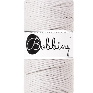 Bobbiny Moonlight Corda di Macrame 3mm 100m - single attorcigliata corda di cottone