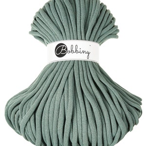 Laurel Bobbiny Jumbo Cotton Cord 9mm, 108 yards (100 meters) - Braided cotton cord, certified recycled cotton cord