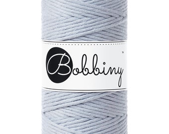 Bobbiny Iris Macrame Cord 3mm, 108 yards (100 meters) - Single twist macrame cord, certified recycled macrame cord