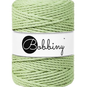 Bobbiny Matcha corda di macrame 100m 5mm 3ply - attorcigliata corda di macrame
