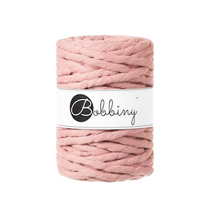 Bobbiny Blush Premium Corda di Macrame 9mm 30m - single attorcigliata corda di cottone