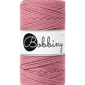 Bobbiny Blossom corda di macrame 100m 3mm 3ply - attorcigliata corda di macrame