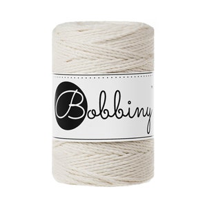 Bobbiny Natural Baby Corda di Macrame 1.5mm 100m - sigle attorcigliata corda di macrame