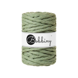 Bobbiny Eucalyptus Green Premium Corda di Macrame 9mm 30m - single attorcigliata corda di cottone