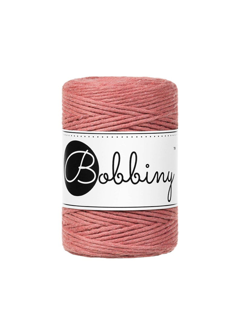 Bobbiny Peony 1,5 mm Baby Macrame koord, 108 yards 100 meter Single twist macrame koord, gecertificeerd gerecycled macrame koord afbeelding 1