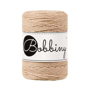 Bobbiny Biscuit corda di macrame 100m 1,5mm 3ply - attorcigliata corda di macrame
