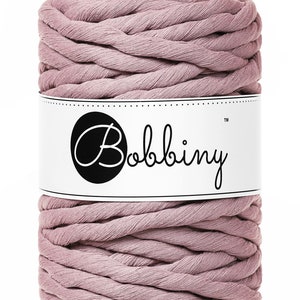 Bobbiny Mauve Premium Corda di Macrame 9mm 30m - single attorcigliata corda di cottone