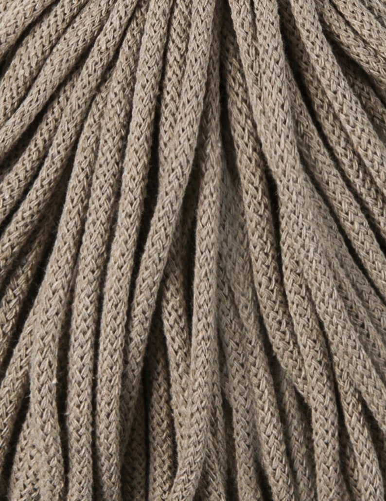5mm Coffee Cotton Cord 108 yards 100 meters cotton rope chunky yarn Bobbiny macrame cord