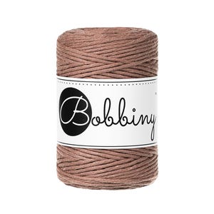Bobbiny Mocha Mousse Baby Corda di Macrame 1.5mm 100m - sigle attorcigliata corda di macrame