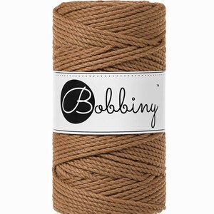 Bobbiny Caramel  corda di macrame 100m 3mm 3ply - attorcigliata corda di macrame