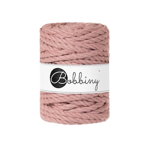 Blush Macrame Rope: 9mm 3-Ply Recycled Cotton Cord, 32 Yards