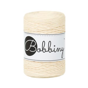 Bobbiny Butter Yellow Baby Corda di Macrame 1.5mm 100m - sigle attorcigliata corda di macrame