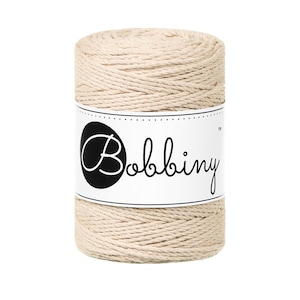 Bobbiny Warm Beige Baby Corda di Macrame 1.5mm 100m - sigle attorcigliata corda di macrame