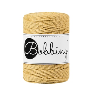 Bobbiny Honey corda di macrame 100m 1,5mm 3ply - attorcigliata corda di macrame
