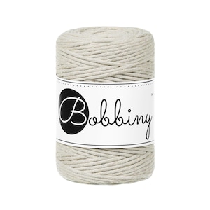 Bobbiny Pale Olive Baby Corda di Macrame 1.5mm 100m - sigle attorcigliata corda di macrame