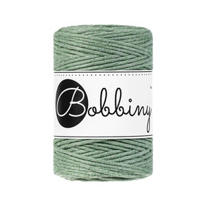 Bobbiny Eucalyptus Green Baby Corda di Macrame 1.5mm 100m - sigle attorcigliata corda di macrame