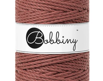 Bobbiny Sunset 3ply Macrame Rope 5mm, 108 yards (100 meters) - 3-strand macrame rope, certified recycled macrame rope