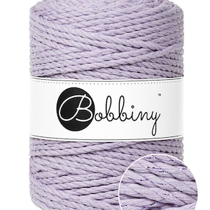 Bobbiny Golden Natural  corda di macrame 100m 5mm 3ply - attorcigliata corda di macrame