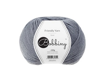 Bobbiny Steel Braided Cotton Yarn: 100g Recycled Cotton
