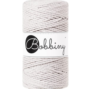 Bobbiny Moonlight corda di macrame 100m 3mm 3ply - attorcigliata corda di macrame