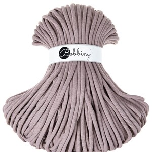 Pearl Bobbiny Jumbo Cotton Cord 9mm, 108 yards (100 meters) - Braided cotton cord, certified recycled cotton cord