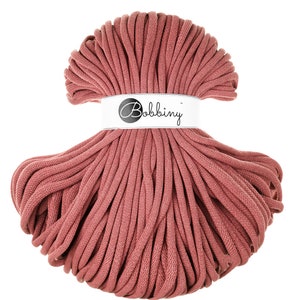 Bobbiny Peony Corda di Cottone 9mm, 100 meters - Corda di cottone intrecciata, certificato corda di cottone dal riciclo
