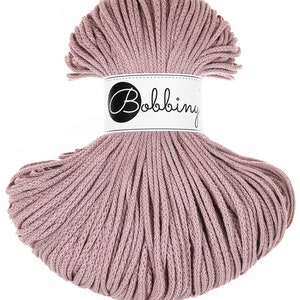 Corde en coton mauve canette 3 mm, 108 yards (100 mètres) - Cordon en coton tressé, cordon en coton recyclé certifié