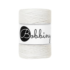 Bobbiny Off White Baby Corda di Macrame 1.5mm 100m - sigle attorcigliata corda di macrame