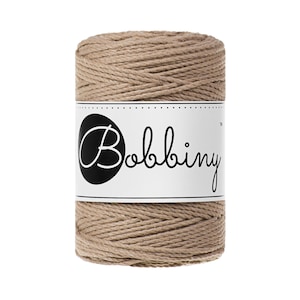 Bobbiny Sand corda di macrame 100m 1,5mm 3ply - attorcigliata corda di macrame