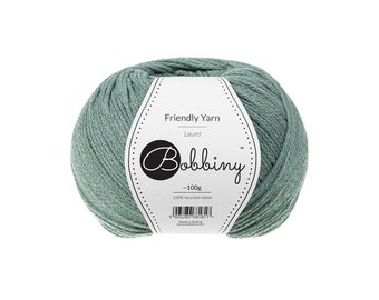 Bobbiny Laurel Braided Cotton Yarn: Recycled Fiber, Vegan-Friendly