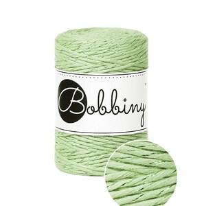 Bobbiny Unicolor Matcha Baby Corda di Macrame 1.5mm 100m - sigle attorcigliata corda di macrame
