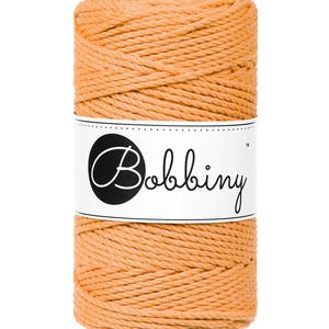 Bobbiny Orange corda di macrame 100m 3mm 3ply - attorcigliata corda di macrame