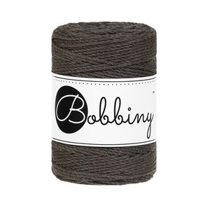 Bobbiny Espresso corda di macrame 100m 1,5mm 3ply - attorcigliata corda di macrame