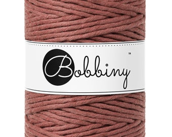 Bobbiny Sunset Premium Macrame koord 5 mm, 108 yards (100 meter) - Macrame koord met enkele twist, gecertificeerd gerecycled macrame koord