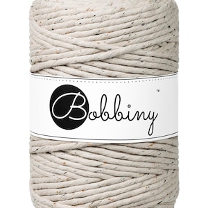 Bobbiny Leopard Corda di Macrame 5mm, 100 meters -singolarmente attorcigliata corda di macrame, certificato corda di cottone dal riciclo
