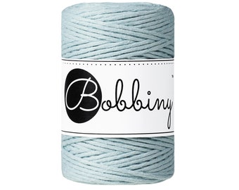 Bobbiny Misty 1.5mm Baby Macrame cord, 108 yards (100 meters) - Single twist macrame cord, certified recycled macrame cord