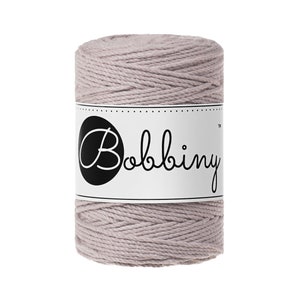 Bobbiny Pearl corda di macrame 100m 1,5mm 3ply - attorcigliata corda di macrame
