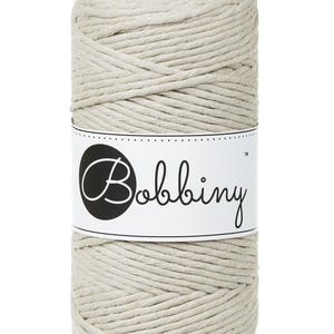 Bobbiny Orange Corda di Macrame 3mm 100m - single attorcigliata corda di cottone
